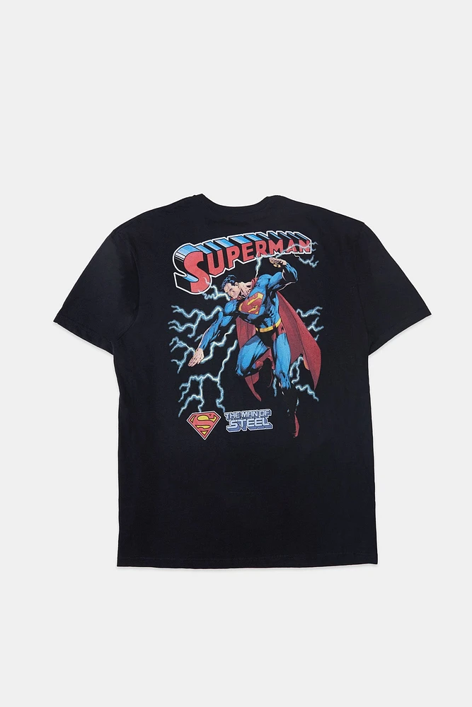 Super-Man Man Of Steel Graphic Tee