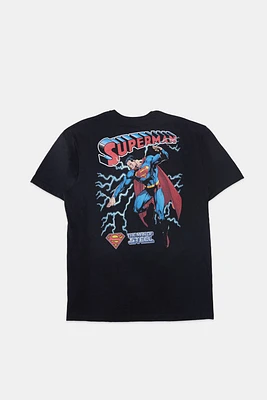 Super-Man Man Of Steel Graphic Tee