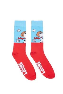Snoopy Flying Printed Crew Socks