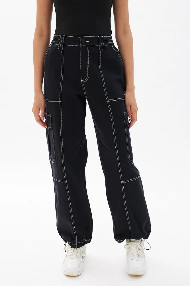 High Rise Wide Leg Cargo Pant