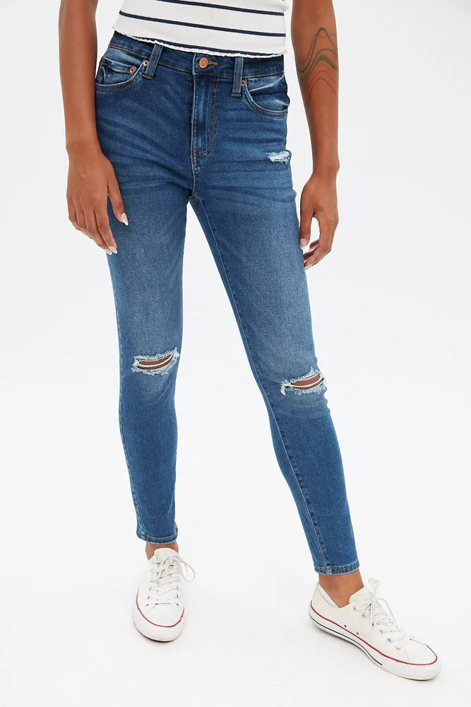 Aeropostale Jeans 2 Short Womens Regular Size Blue Denim High Rise Jegging  Logo 