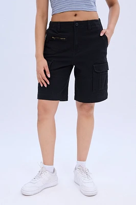 AERO High Rise Cargo Bermuda Twill Short