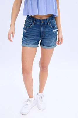 AERO High Rise Mom Denim Short