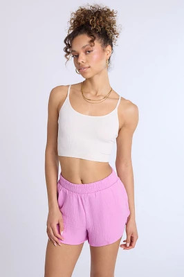 Cotton Gauzy Pull-On Shorts