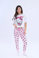 Hello Kitty Printed Pajama Jogger And Tee Set