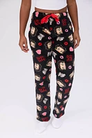 Betty Boop Printed Plush Pajama Pants