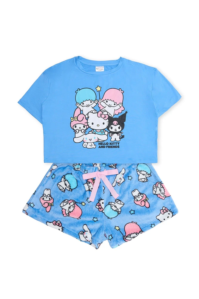 Hello Kitty And Friends Wand Pajama Tee Shorts 2-Piece Set