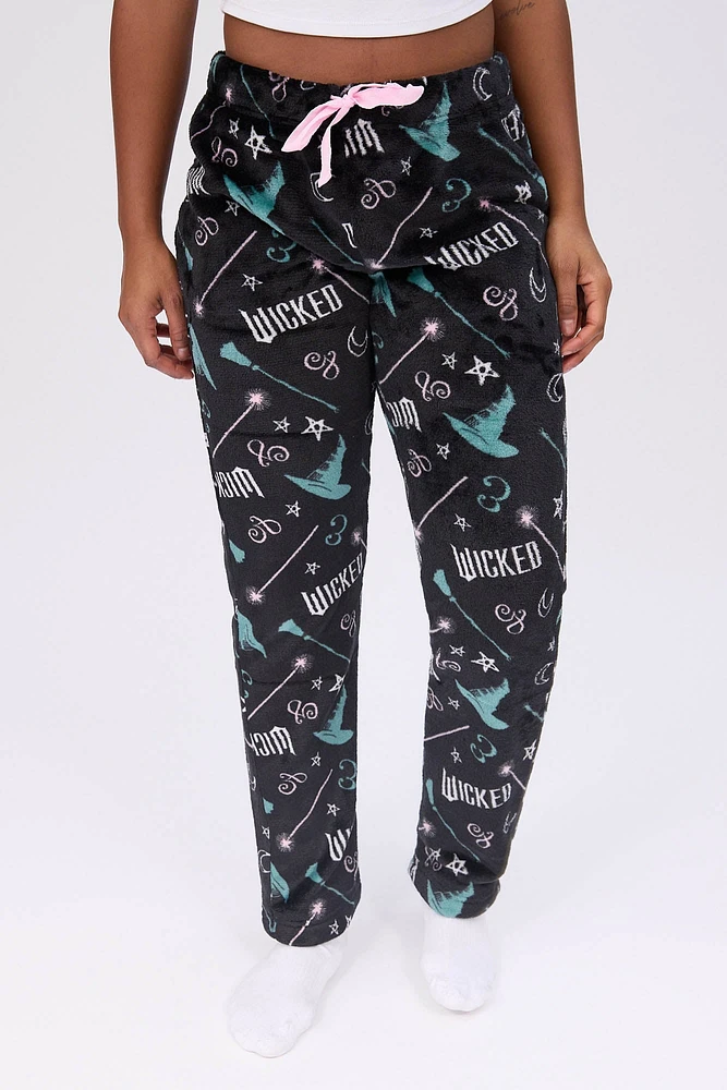 Wicked Star Printed Plush Pajama Pants