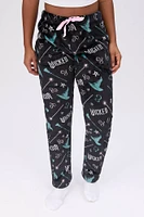 Wicked Star Printed Plush Pajama Pants