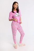 Ensemble jogger et t-shirt pyjama super doux imprimé Hello Kitty