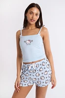 Ensemble shorts et débardeur pyjama super doux imprimé Hello Kitty