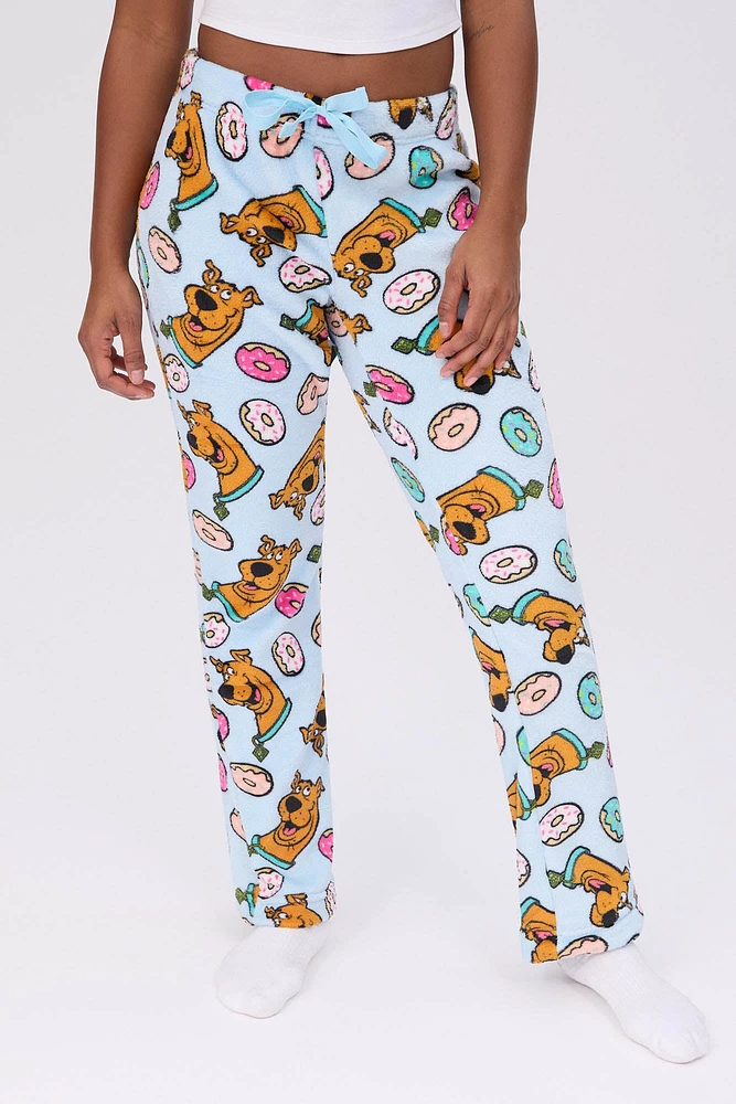 Scooby-Doo Printed Plush Pajama Pants