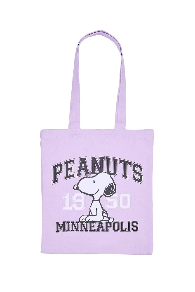 Peanuts Snoopy Printed Tote Bag