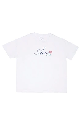 AERO Script Rose Graphic Boyfriend Tee