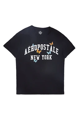 Aéropostale New York Butterflies Graphic Boyfriend Tee