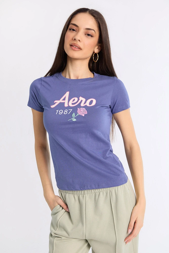 AERO Flower Embroidered GraphicClassic Tee