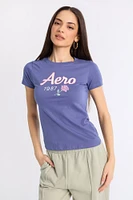 AERO Flower Embroidered GraphicClassic Tee