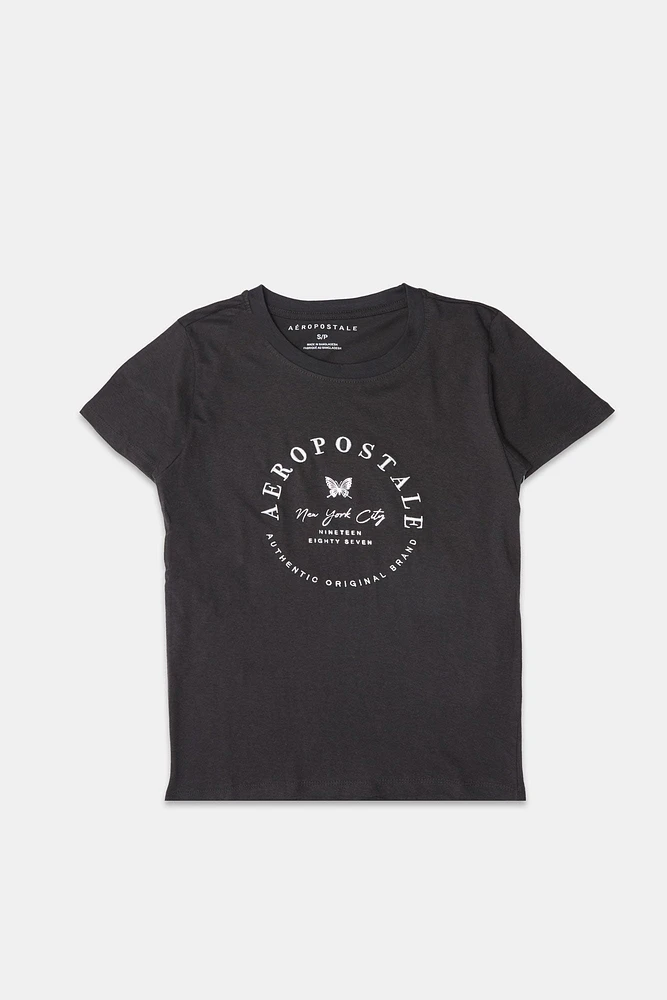 T-shirt classique imprime? graphique Aéropostale NYC papillon