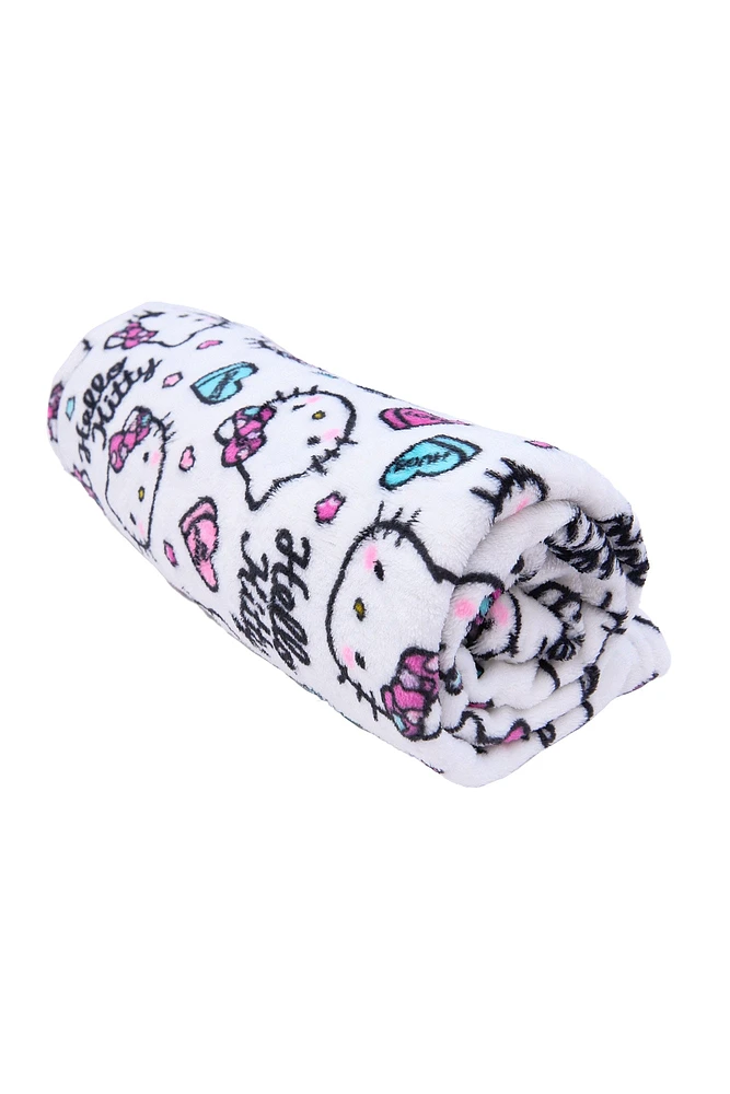 Hello Kitty Printed Plush Throw Blanket