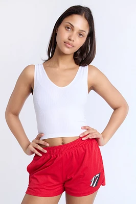 AERO Seamless Ribbed Knit V-Neck Tank Top