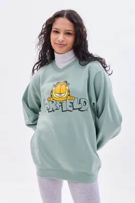 Garfield Graphic Crew Neck Oversized Sweatshirt