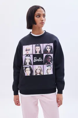 Barbie Graphic Crew Neck Oversized Sweatshirt