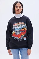 Hot Wheels Graphic Crew Neck Oversized Sweatshirt