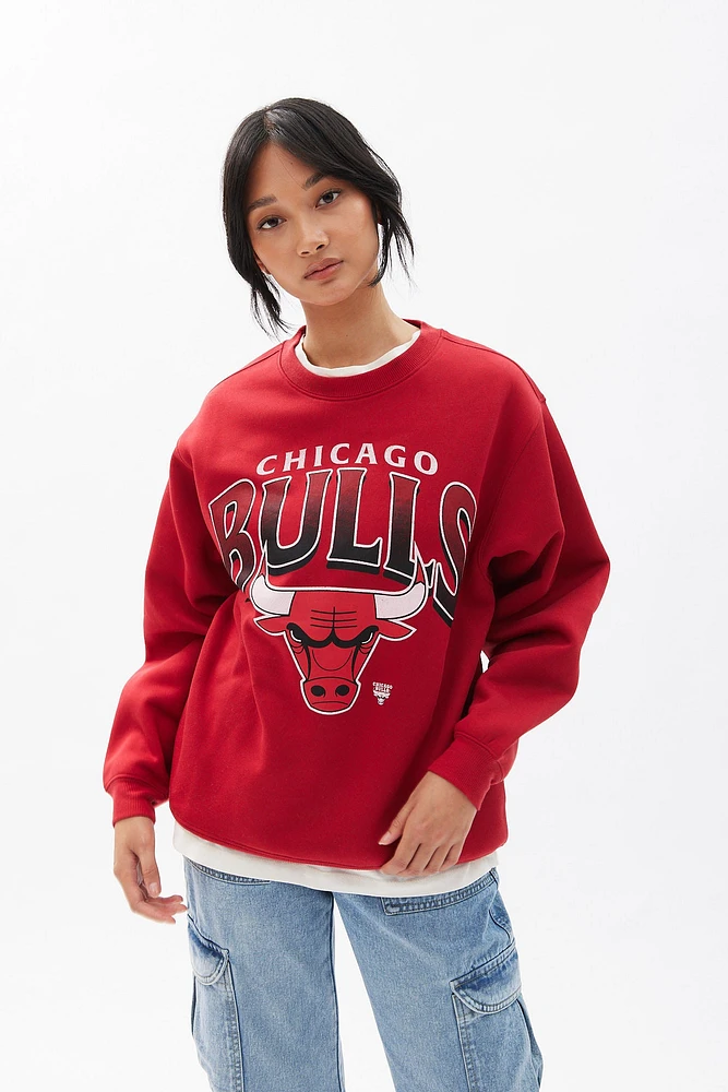 Chicago Bulls Graphic Crew Neck Oversized Sweatshirt