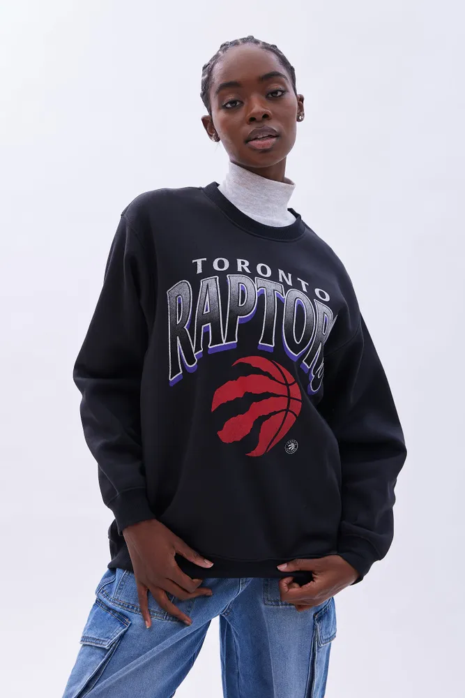 Toronto Raptors Graphic Crew Neck Oversized Sweatshirt