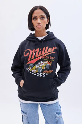 Miller Racing Graphic Oversized Pullover Hoodie