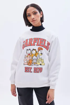 Garfield Est 1970 Graphic Crew Neck Oversized Sweatshirt