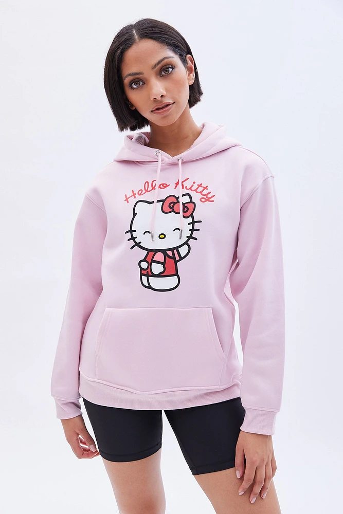 Hello Kitty Graphic Oversized Pullover Hoodie