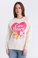 Care Bears Heart Graphic Glitter Crew Neck Sweatshirt