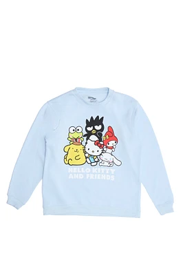 Hello Kitty And Friends Graphic Crew Neck Sweatshirt