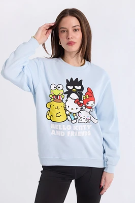 Hello Kitty And Friends Graphic Crew Neck Sweatshirt