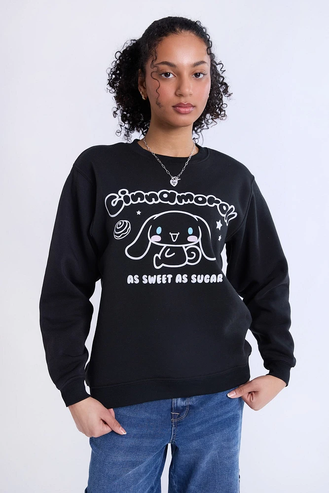 Sweat-shirt ras du cou graphique Cinnamoroll Sugar