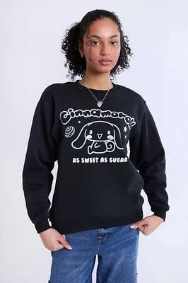 Cinnamoroll Sugar Graphic Crew Neck Sweatshirt