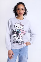 Hello Kitty And Friends Graphic Crew Neck Sweatshirt