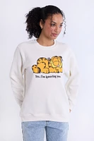 Sweat-shirt ras du cou graphique Garfield