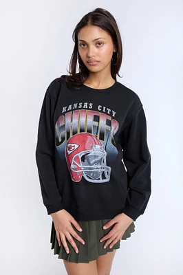 Kansas City Chiefs Graphic Crew Neck Sweatshirt