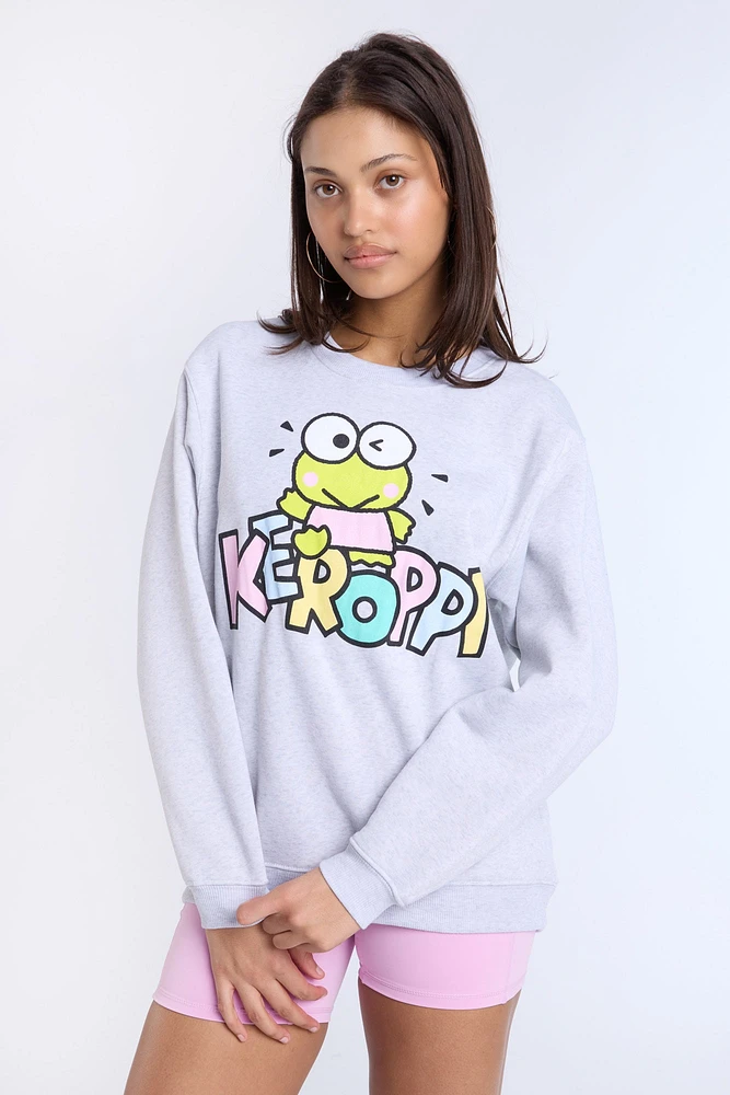 Keroppi Graphic Crew Neck Sweatshirt