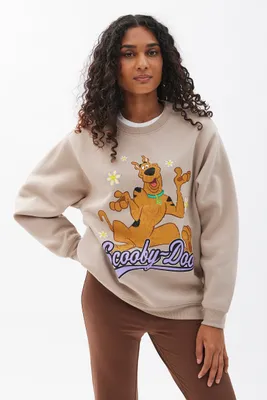 Scooby-Doo Graphic Crew Neck Oversized Sweatshirt