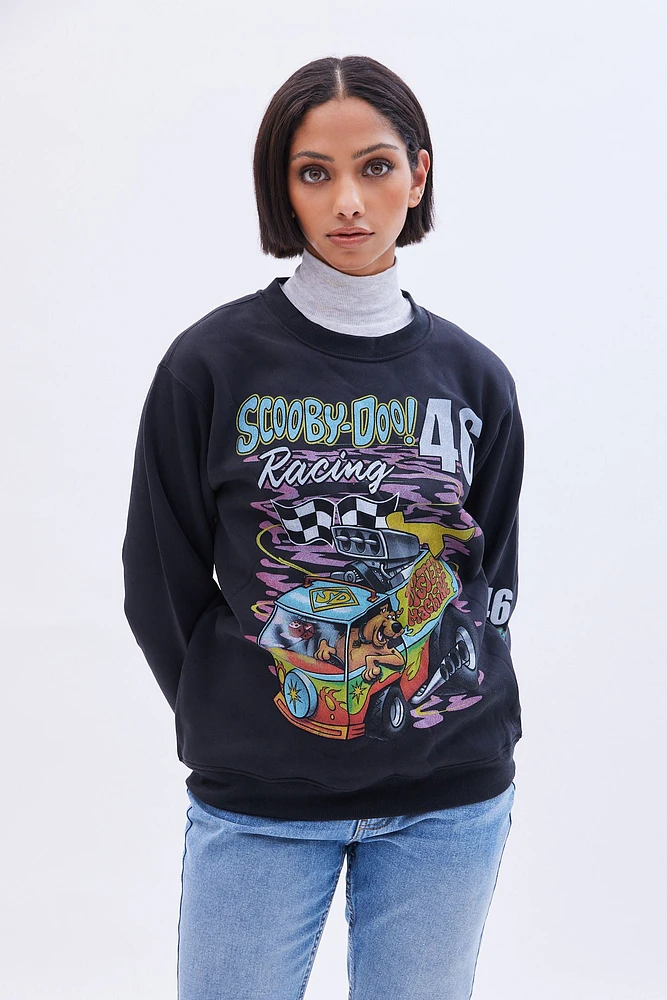 Scooby-Doo Racing 46 Graphic Crew Neck Oversized Sweatshirt