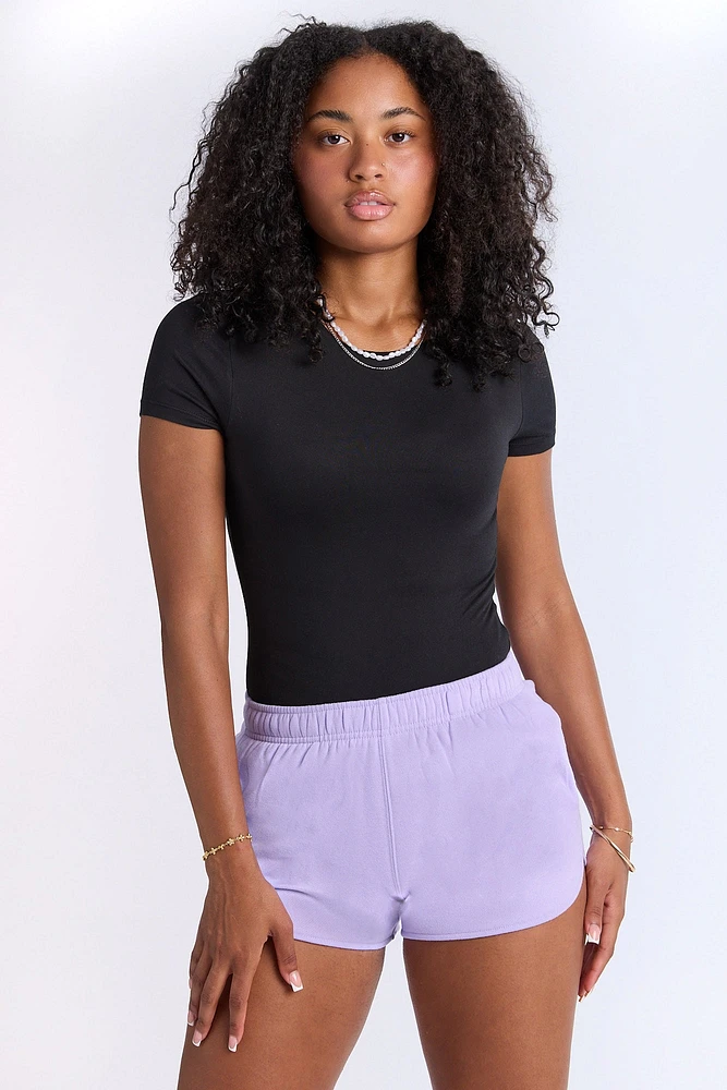 Short Sleeve Crew Neck Bodysuit