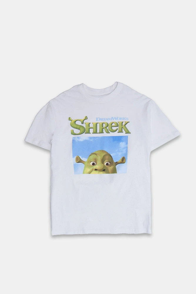 T-shirt coupe garçonne imprime? graphique Shrek