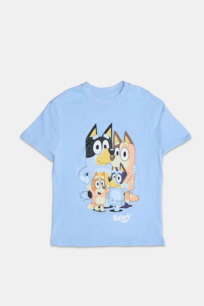 T-shirt coupe garçonne imprime? graphique Bluey