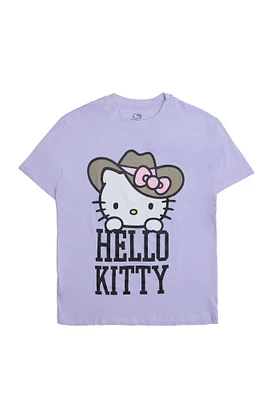 T-shirt décontracté imprime? graphique Hello Kitty Cowgirl