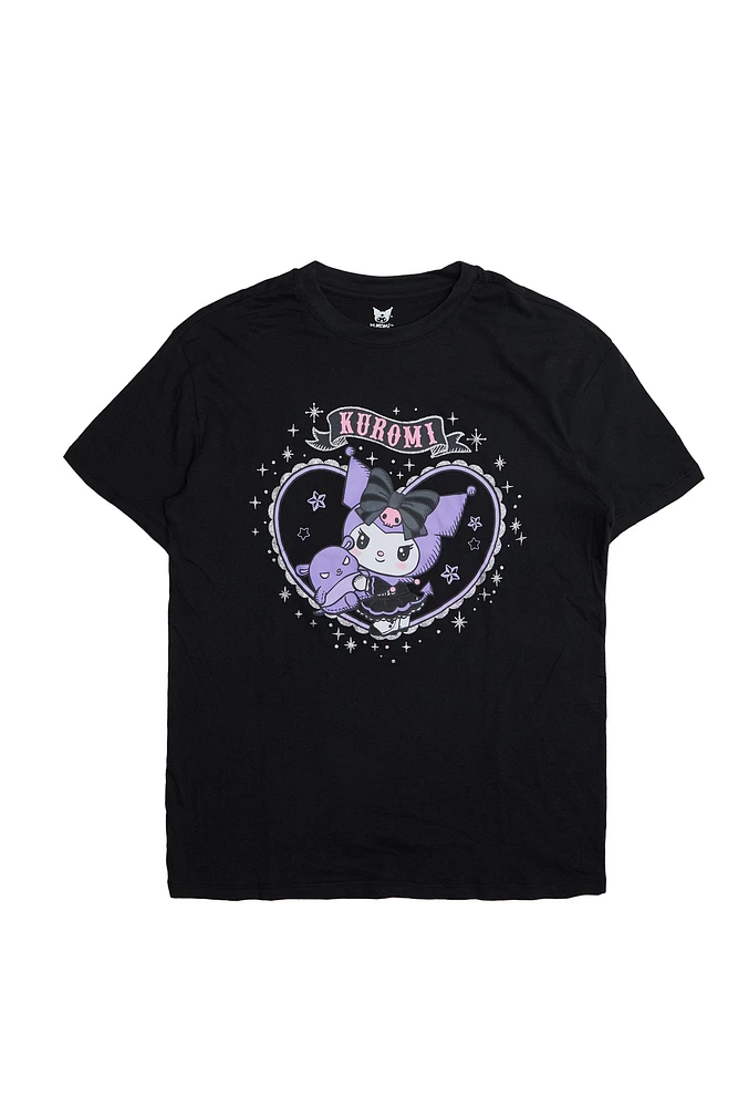 Kuromi Heart Graphic Relaxed Tee