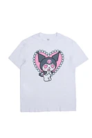 T-shirt décontracté imprime? graphique Kuromi Heart Eyes