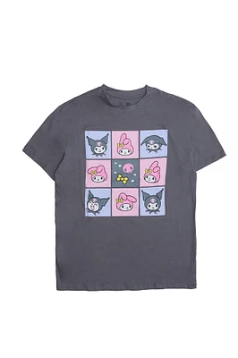 T-shirt décontracté imprime? graphique Kuromi My Melody